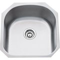 Hardware Resources 19-3/4" Lx20-1/2" Wx9" D Undermount 18 Gauge Stainless Steel Single Bowl Sink 863